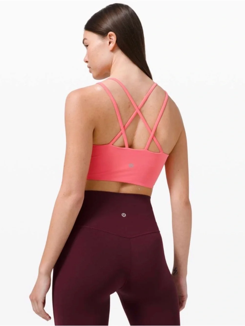 Lululemon Like a Cloud Bra Long Line, B/C Cup Guava Pink NWOT- Size 4